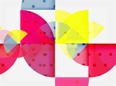 Geometrik daire soyut afiş