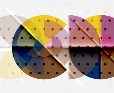 Geometrik daire soyut afiş