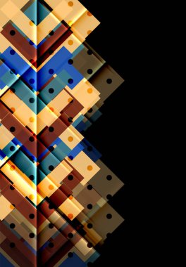 Siyah arka plan üzerinde renkli oklar