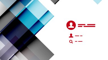 İş tanıtımı geometrik şablonu