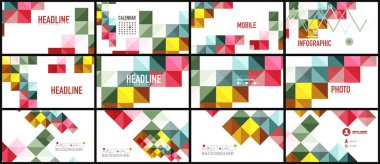 Modern geometrik sunum arka plan