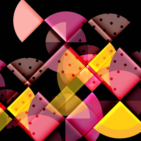 Siyah arka plan üzerine daire öğeleri