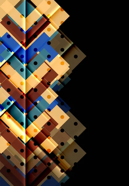 Siyah arka plan üzerinde renkli oklar