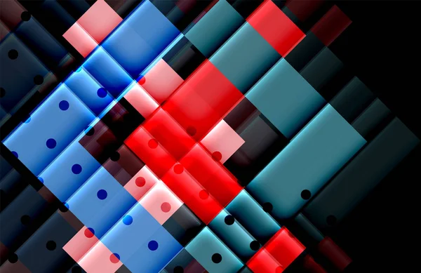 Renkli üçgenler ve oklar koyu arka plan üzerinde