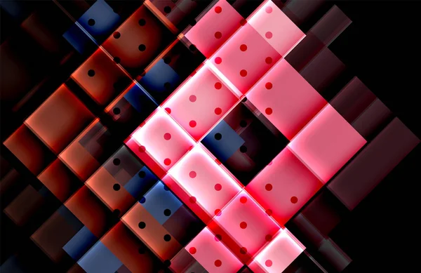 Renkli üçgenler ve oklar koyu arka plan üzerinde