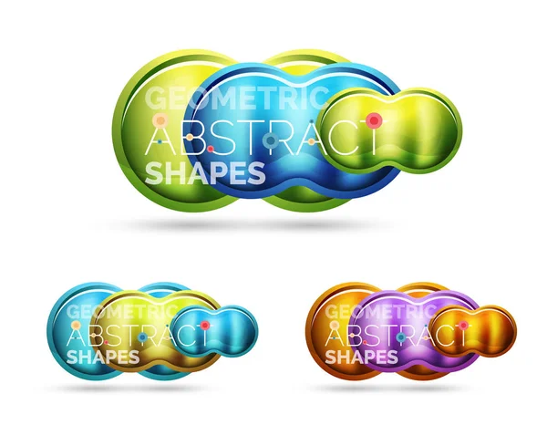 Vetro lucido lucido cerchio forma rotonda, opaco realistico concetto di bolla materiale con riflessione — Vettoriale Stock