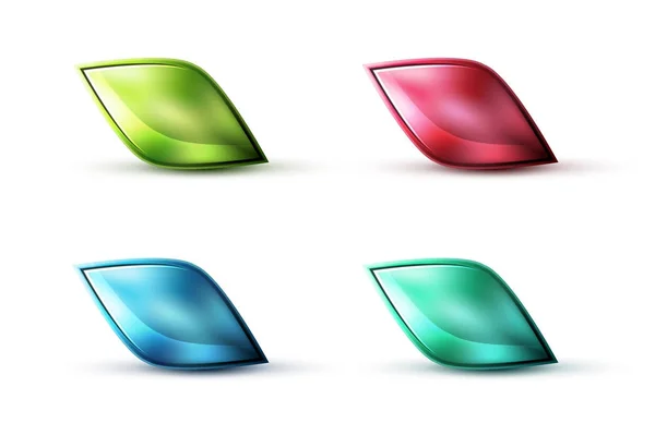 Icono abstracto realista de cristal mate para el mensaje — Vector de stock