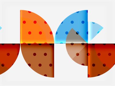 Siyah arka plan üzerine daire öğeleri