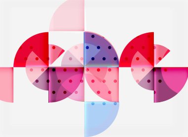 Siyah arka plan üzerine daire öğeleri