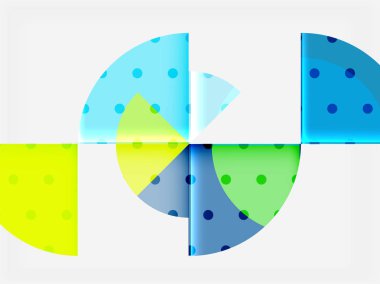 Siyah arka plan üzerine daire öğeleri