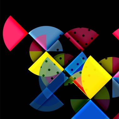 Geometrik daire soyut afiş