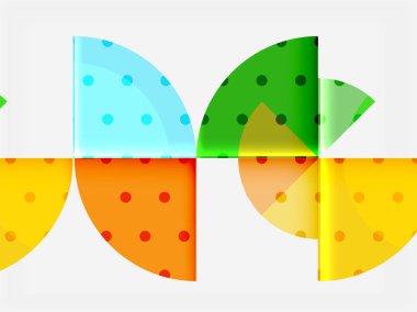 Siyah arka plan üzerine daire öğeleri