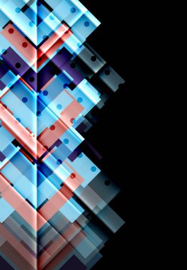 Siyah arka plan üzerinde renkli oklar