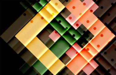 Siyah arka plan üzerinde renkli oklar