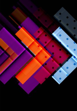 Siyah arka plan üzerinde renkli oklar