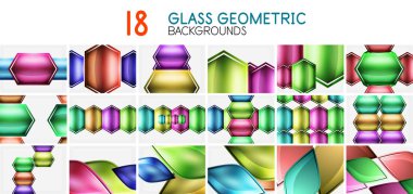 Arka plan cam geometrik dizi