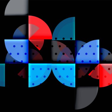 Geometrik daire soyut afiş