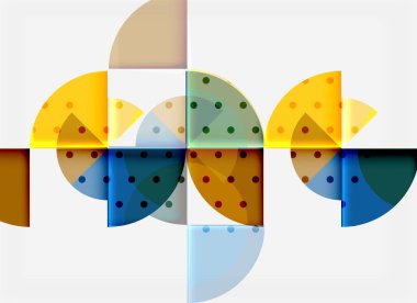 Geometrik daire soyut afiş