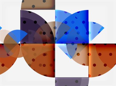 Geometrik daire soyut afiş