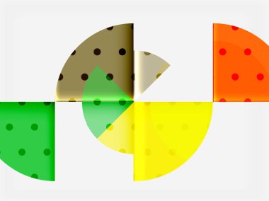 Geometrik daire soyut afiş