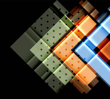 Siyah arka plan üzerinde renkli oklar