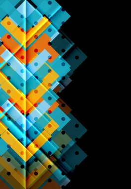 Siyah arka plan üzerinde renkli oklar