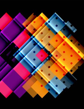 Siyah arka plan üzerinde renkli oklar