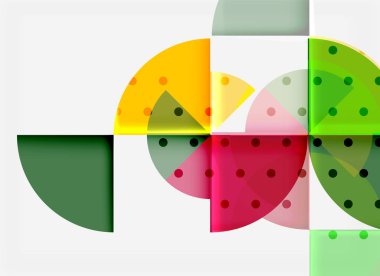 Siyah arka plan üzerine daire öğeleri