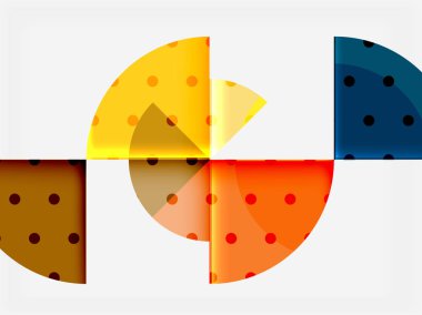 Siyah arka plan üzerine daire öğeleri