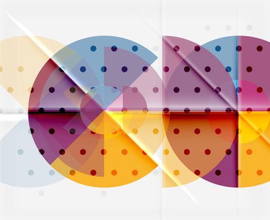 Siyah arka plan üzerine daire öğeleri