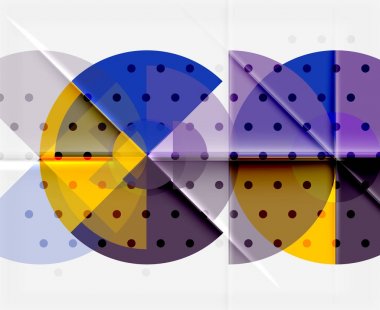 Siyah arka plan üzerine daire öğeleri