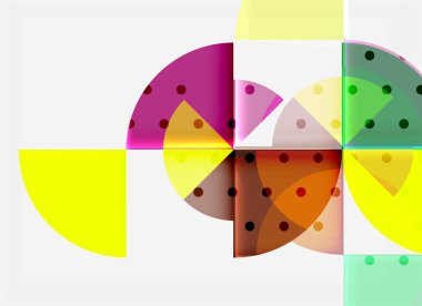 Siyah arka plan üzerine daire öğeleri