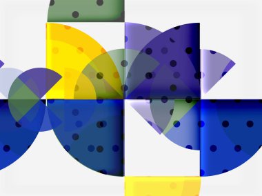 Geometrik daire soyut afiş