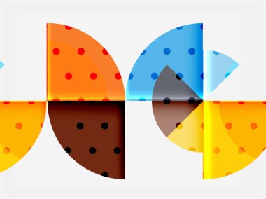 Siyah arka plan üzerine daire öğeleri