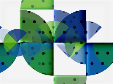 Siyah arka plan üzerine daire öğeleri