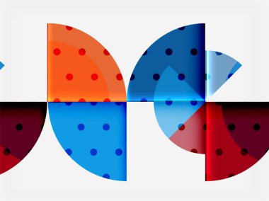 Siyah arka plan üzerine daire öğeleri