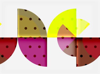 Geometrik daire soyut afiş