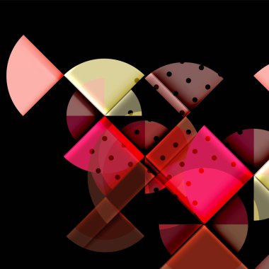 Geometrik daire soyut afiş