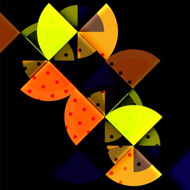 Geometrik daire soyut afiş