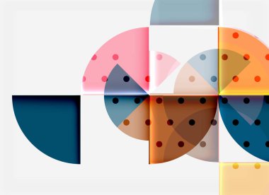 Geometrik daire soyut afiş