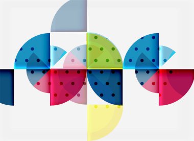 Geometrik daire soyut afiş