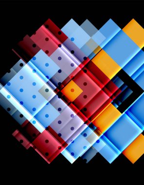 Siyah arka plan üzerinde renkli oklar