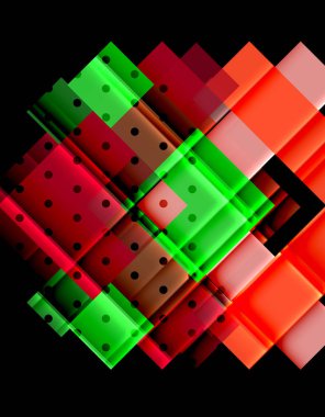 Siyah arka plan üzerinde renkli oklar