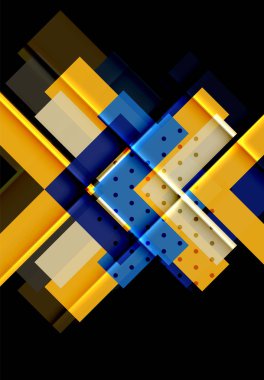 Siyah arka plan üzerinde renkli oklar