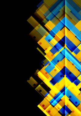 Siyah arka plan üzerinde renkli oklar