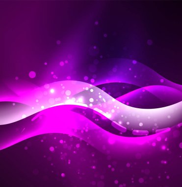 Parlayan dalga, duman tasarım dalgalı çizgiler vektör