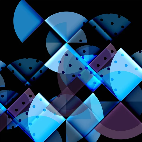Cirkel van geometrische abstracte banner — Stockvector