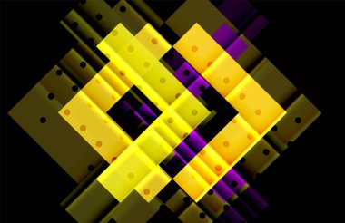 Siyah arka plan üzerinde renkli oklar