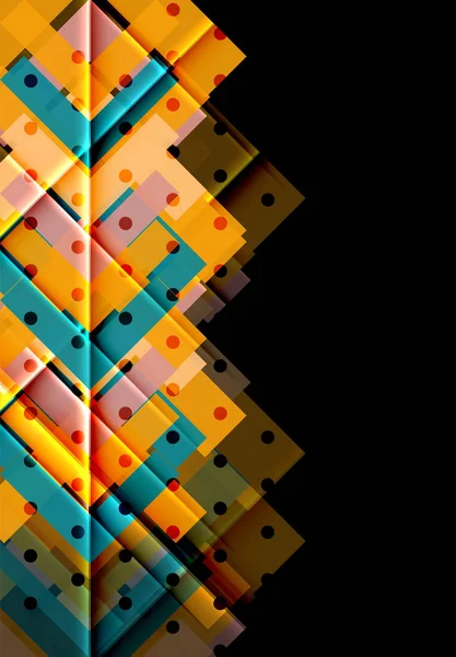 Siyah arka plan üzerinde renkli oklar