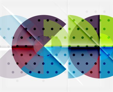 Geometrik daire soyut afiş